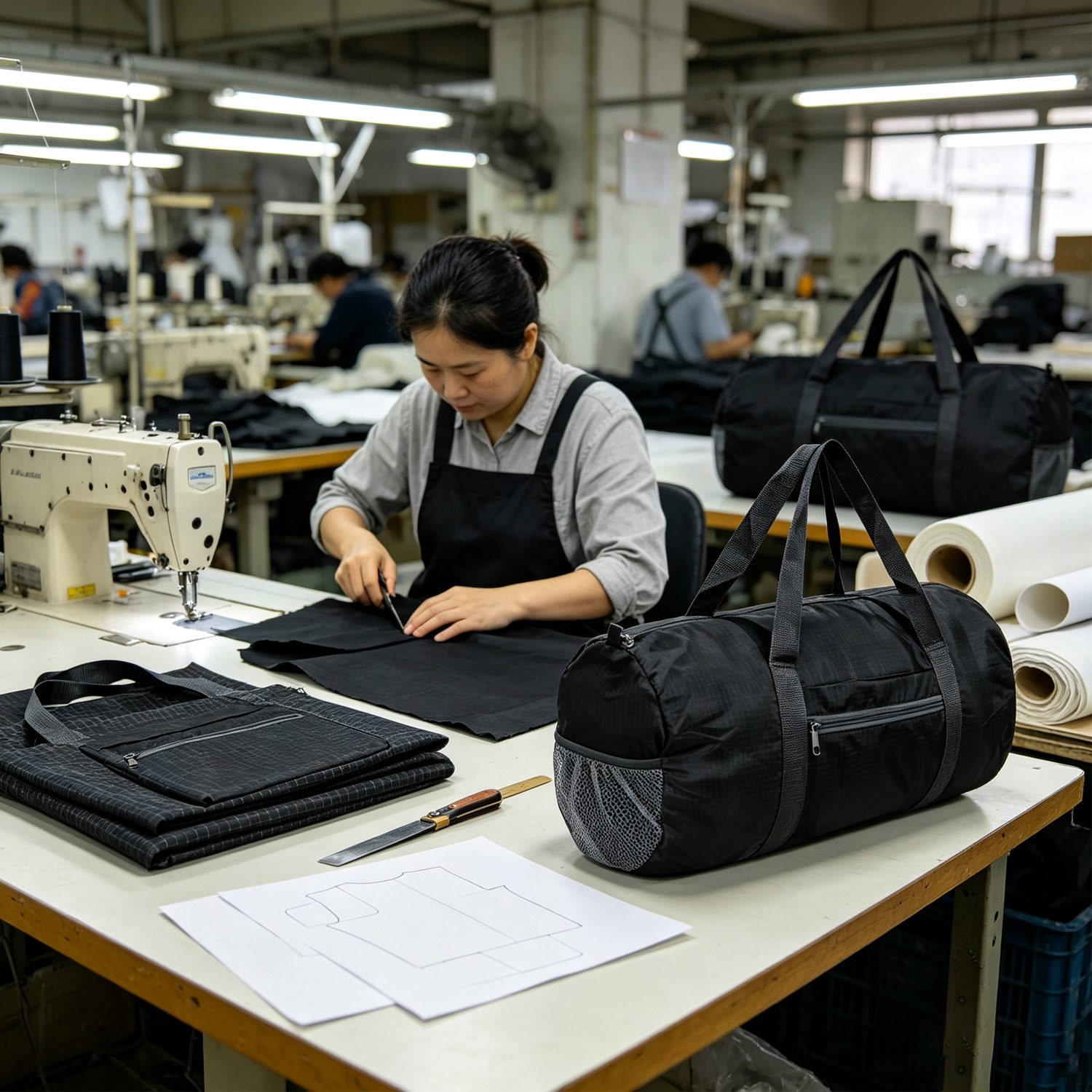 High-Capacity Duffel Bags in Polyester