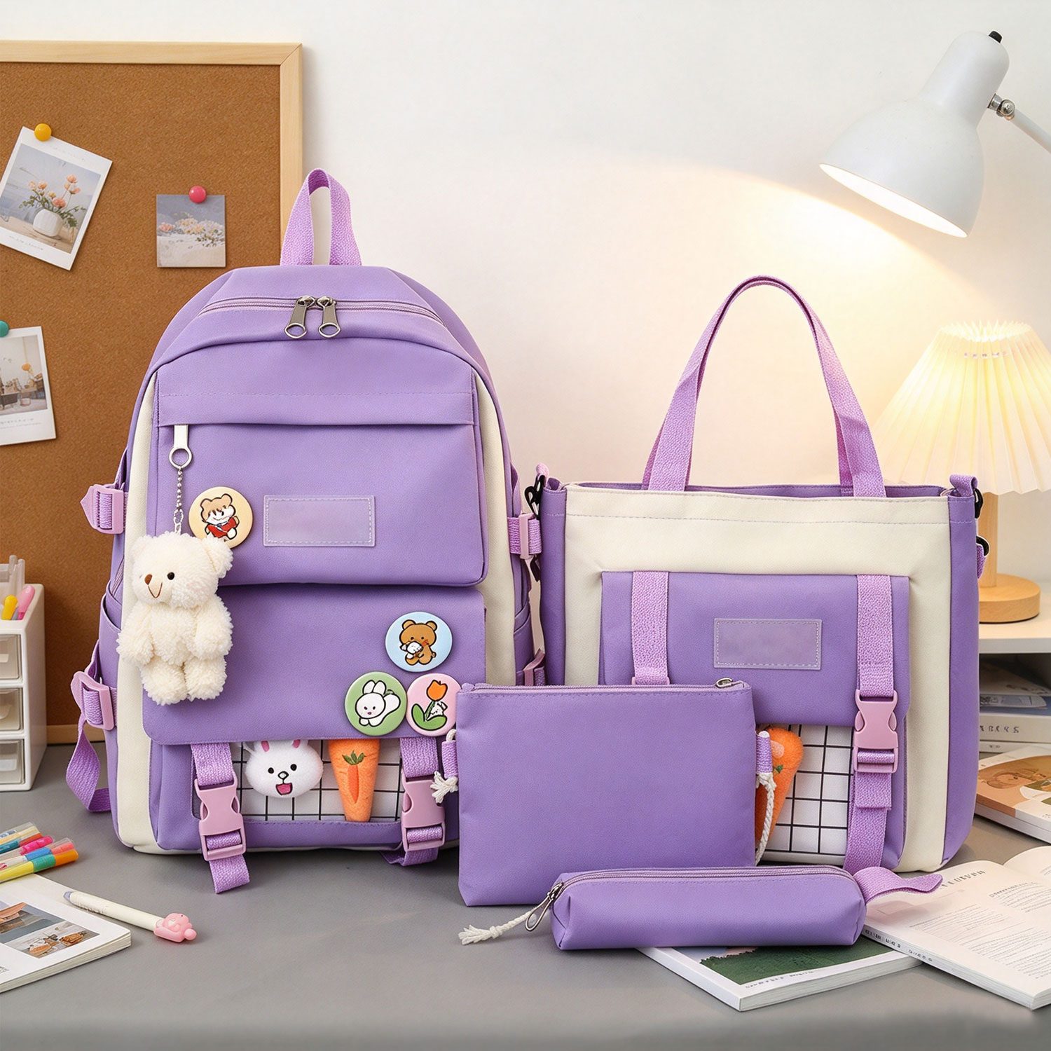 School & Kids Backpacks with Colorful Polyester Designs
